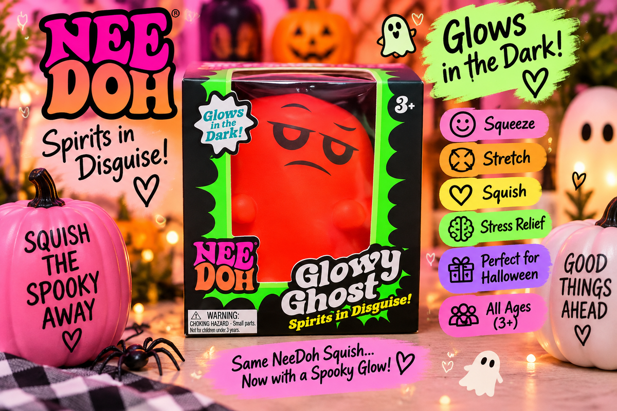 NeeDoh Glowxy Ghost – Glow in the Dark Halloween Squishy