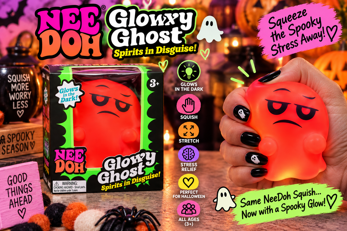 NeeDoh Glowxy Ghost – Glow in the Dark Halloween Squishy