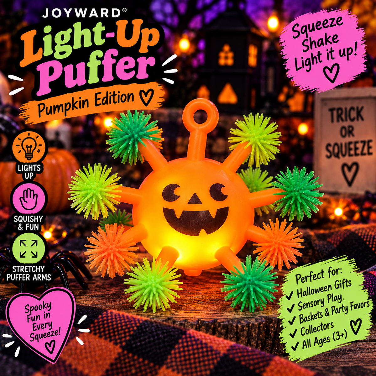 Joyward Light-Up Halloween Puffer – Squishy Sensory Toy