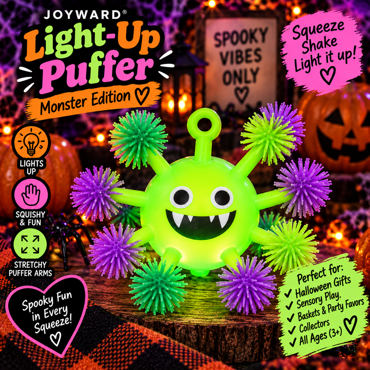 Joyward Light-Up Halloween Puffer – Squishy Sensory Toy