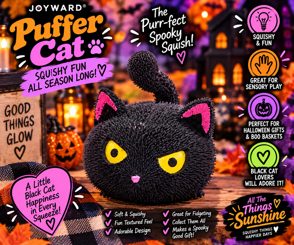 Joyward Halloween Black Cat Puffer – Squishy Sensory Toy