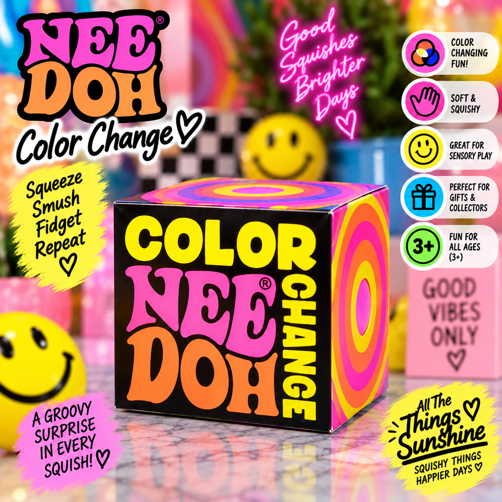 NeeDoh Color Change Squishy – Groovy Color-Changing Sensory Toy