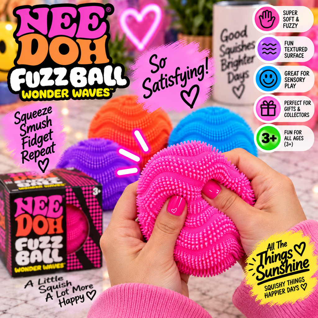 NeeDoh Fuzz Ball – Super Soft Fuzzy Sensory Squishy