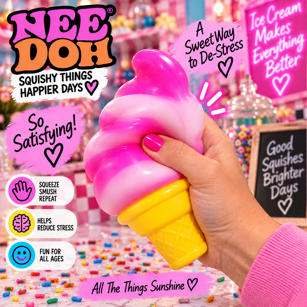NeeDoh Nice Cream Cone – Creamy Smooth Ice Cream Squishy
