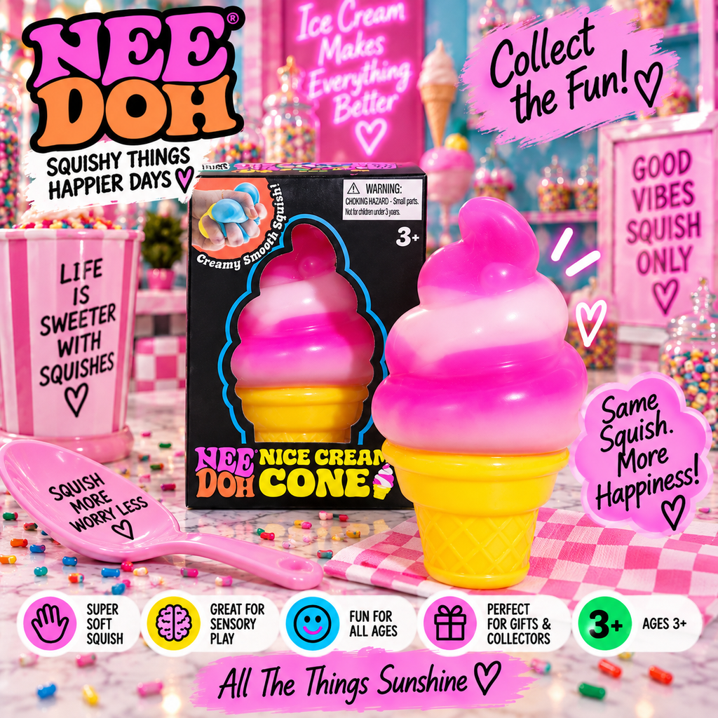NeeDoh Nice Cream Cone – Creamy Smooth Ice Cream Squishy