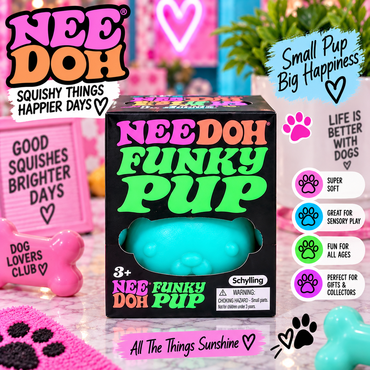 NeeDoh Funky Pup – Squishy Puppy Sensory Fidget Toy