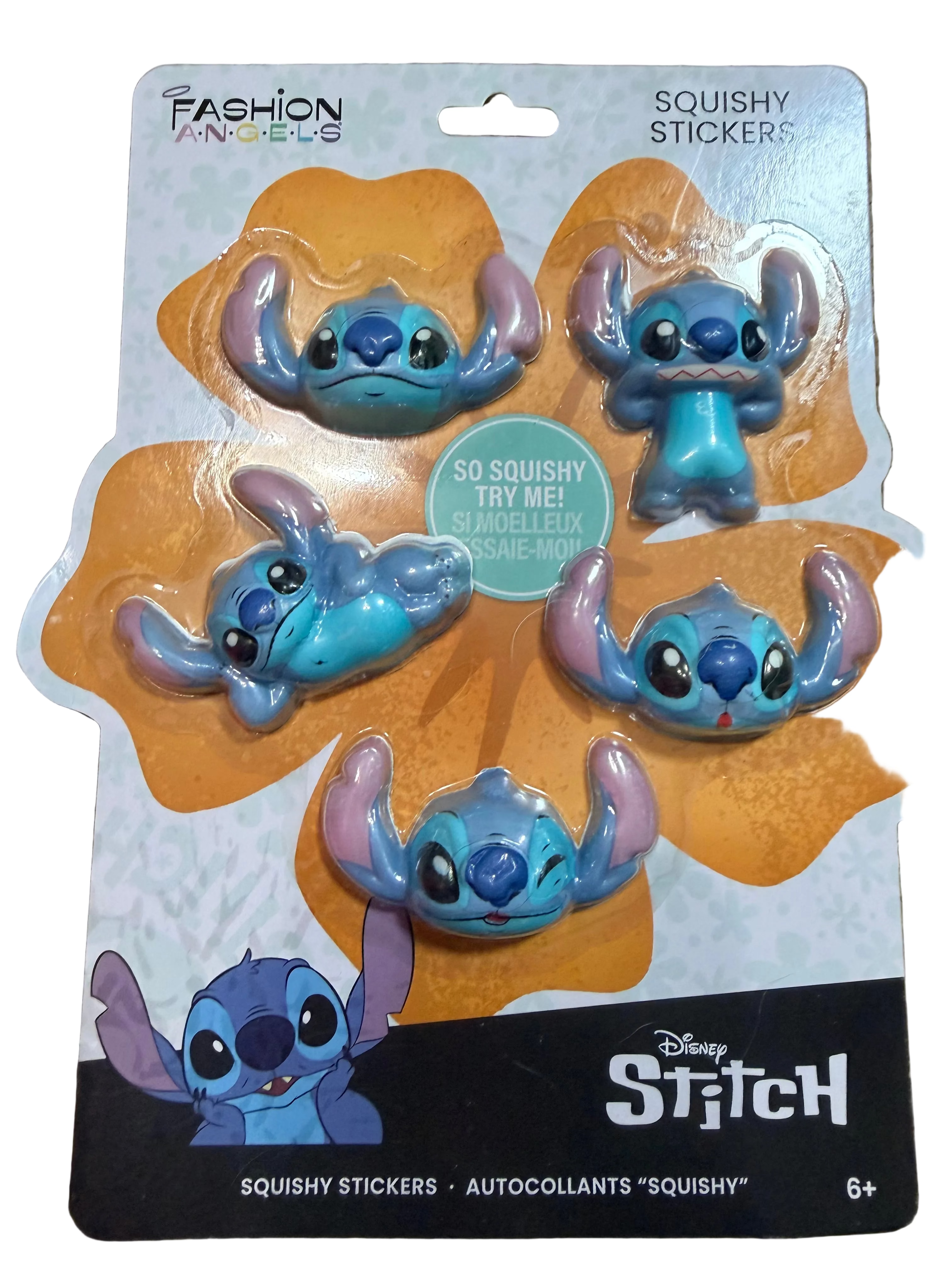 Disney Stitch Squishy Stickers – 5-Piece Set