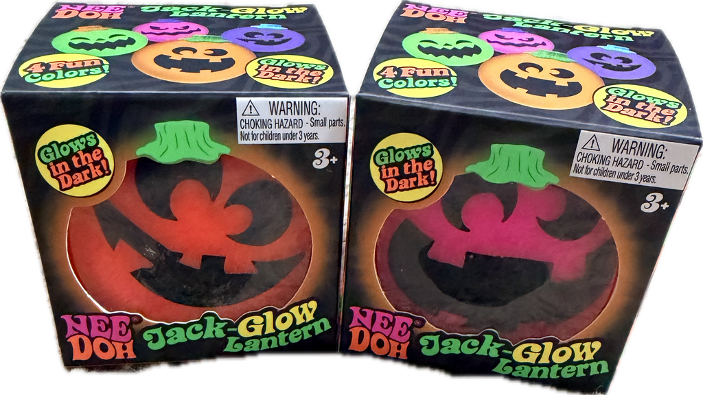 NeeDoh Jack-Glow Lantern Glow-in-the-Dark Halloween Squishy – Choose Your Face