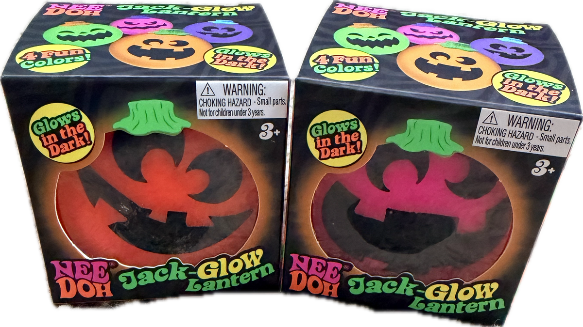 NeeDoh Jack-Glow Lantern Glow-in-the-Dark Halloween Squishy – Choose Your Face