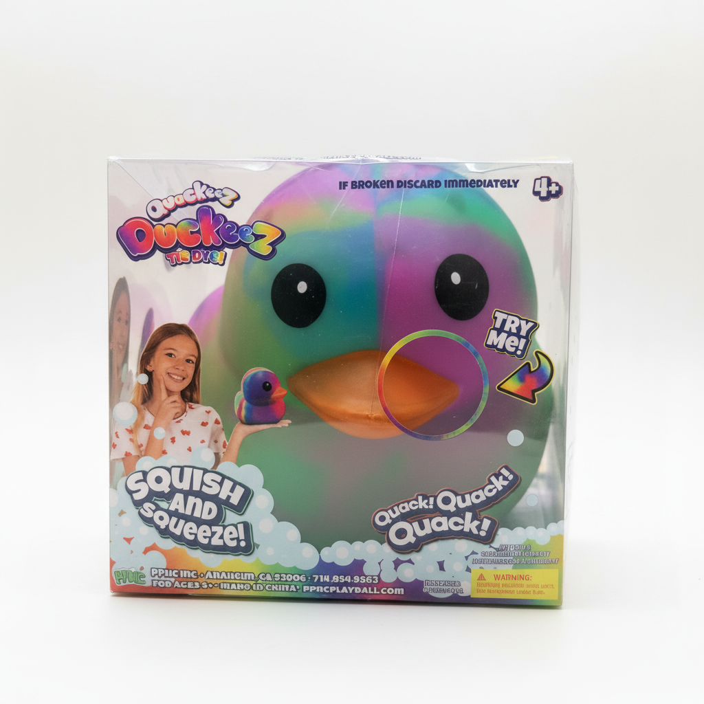 Quackeez Giant Tie-Dye Duck Squishy