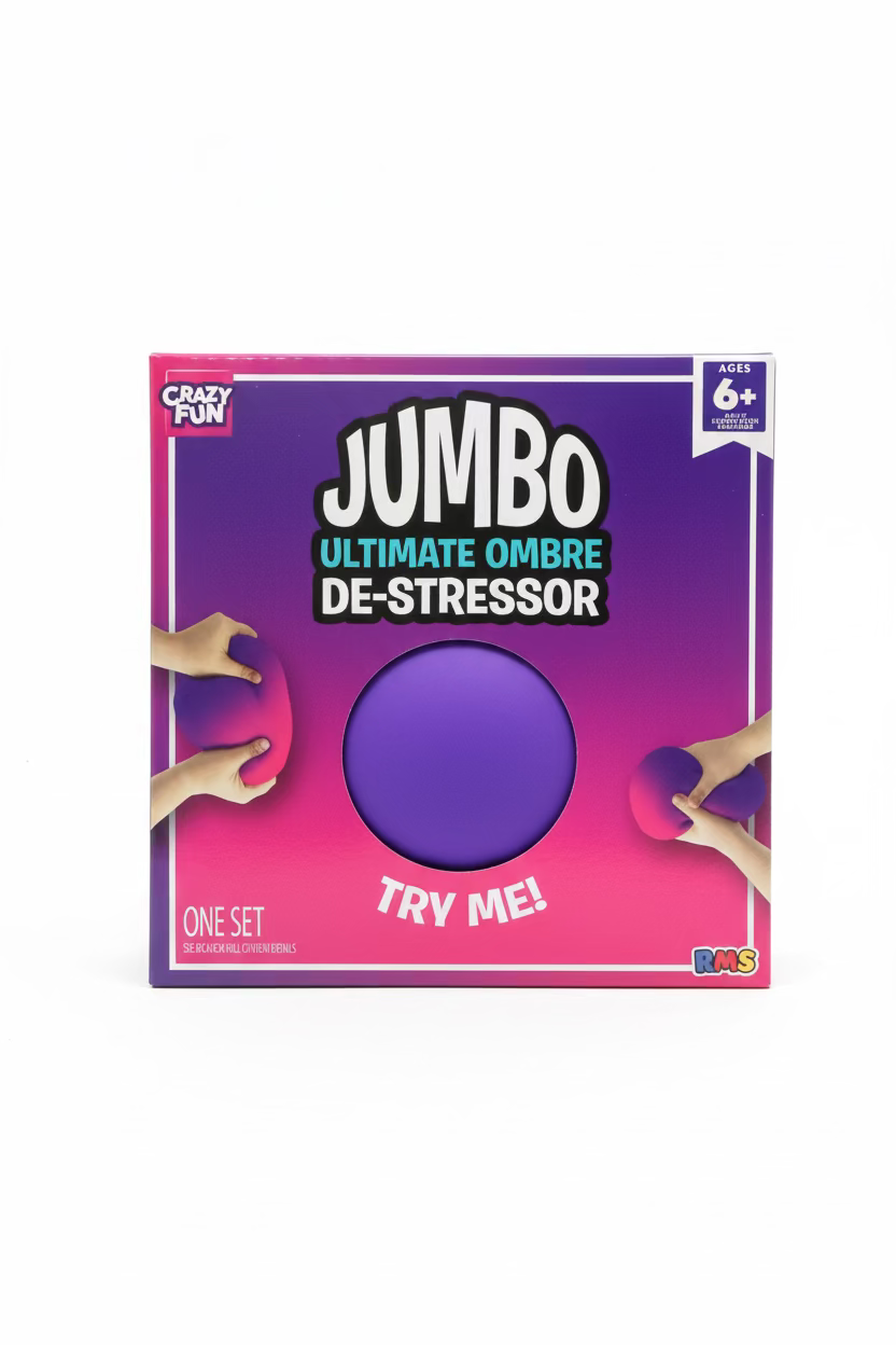 Crazy Fun Jumbo Ombré De-Stressor Squishy Ball