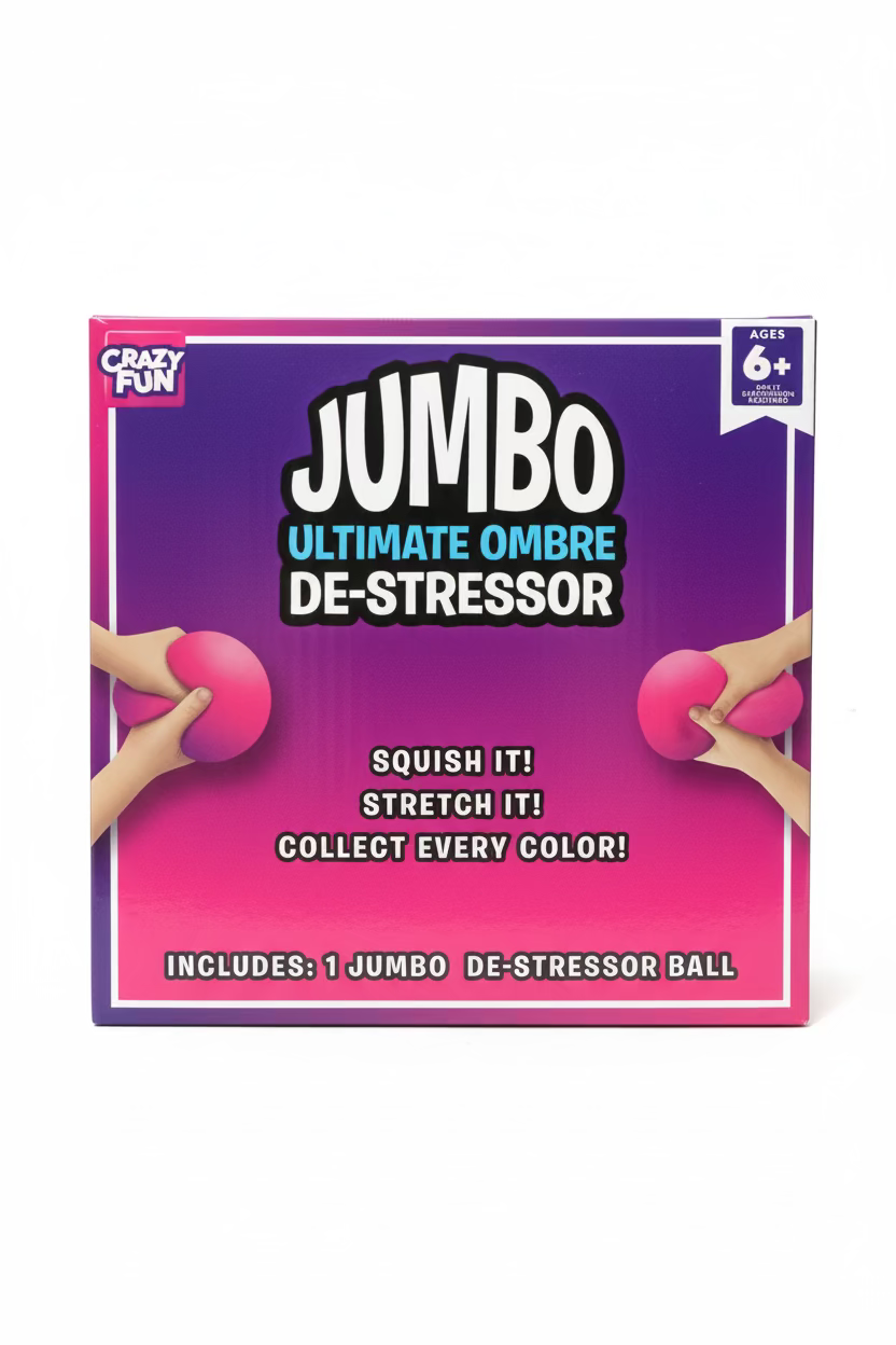 Crazy Fun Jumbo Ombré De-Stressor Squishy Ball