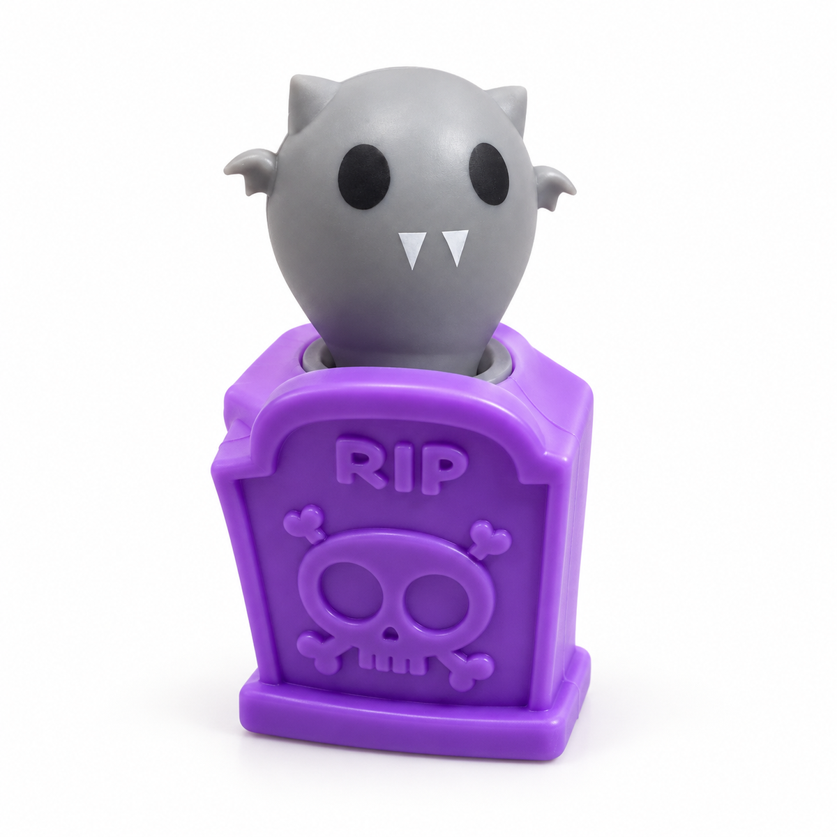 Purple Vampire Tombstone Head Popper Fidget Toy