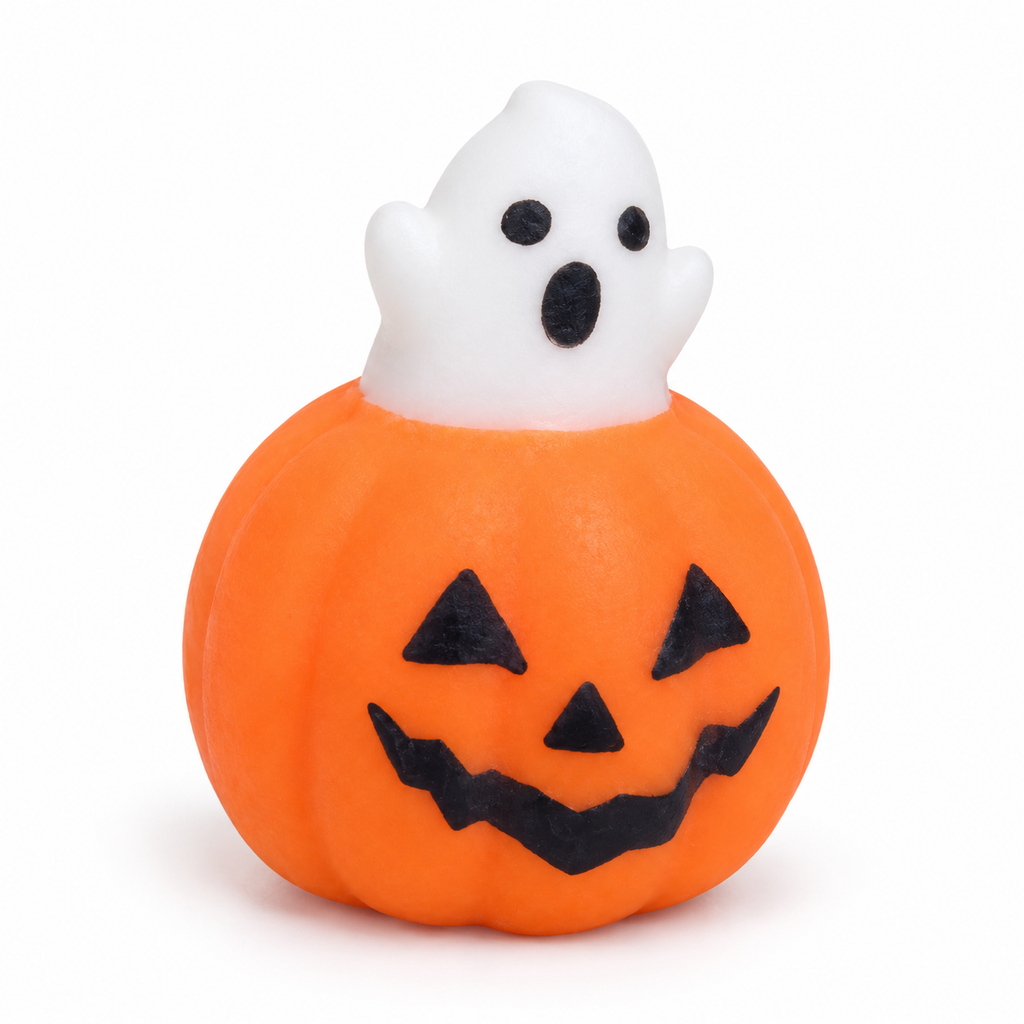 Peek-a-Boo Ghost Pumpkin Taba Squishy