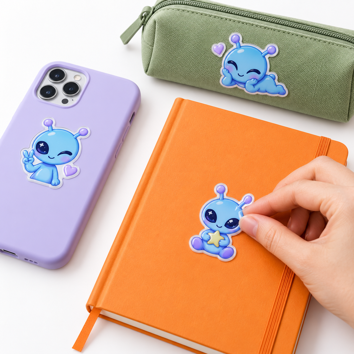 Disney Stitch Squishy Stickers – 5-Piece Set