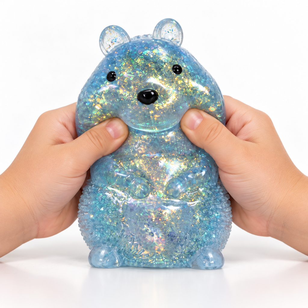 ORB Curiosities Sugar Swaps Quokka – Blue Glitter Squishy Sensory Toy