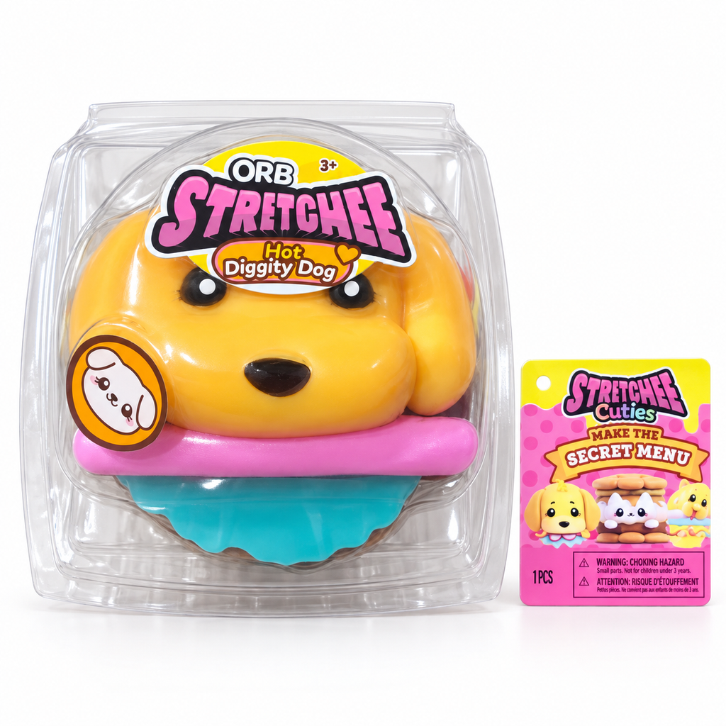 ORB Stretchiez Hot Diggity Dog Squishy – Stretchiez Cuties Sensory Toy