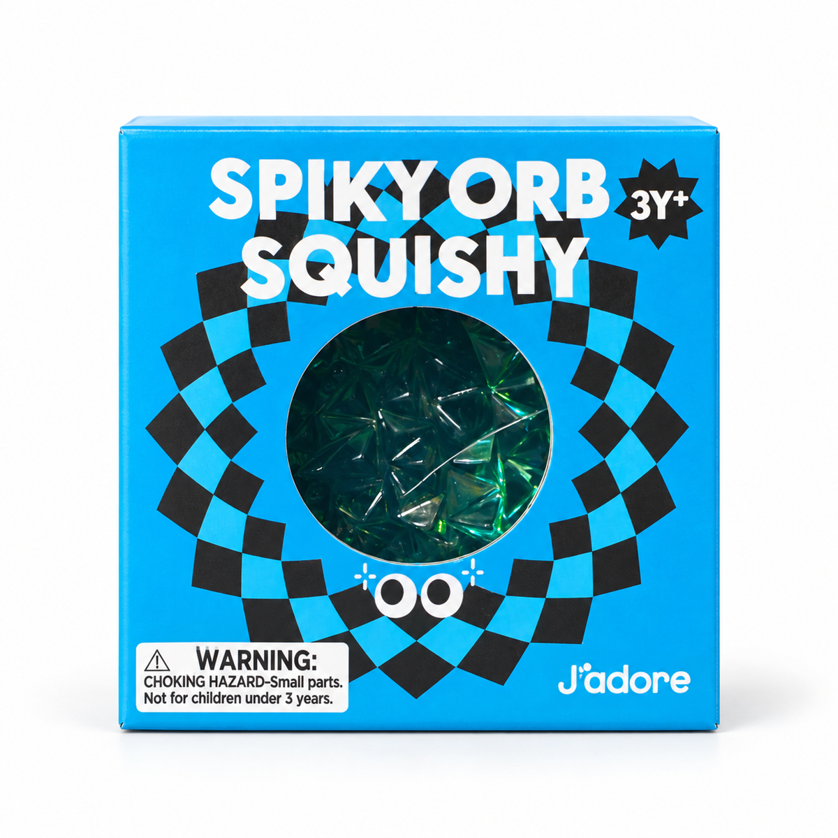 Teal Spiky Orb Squishy – Textured Sensory Fidget Ball