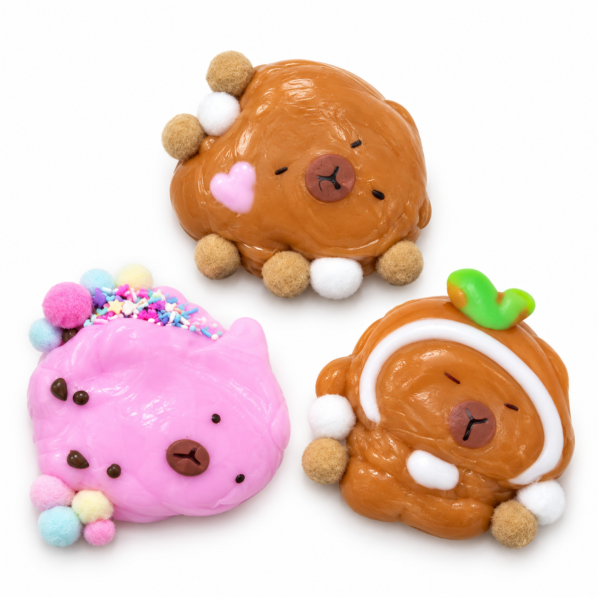 Jabamazing Slimy Squishy Toys – 3-Piece Character Set