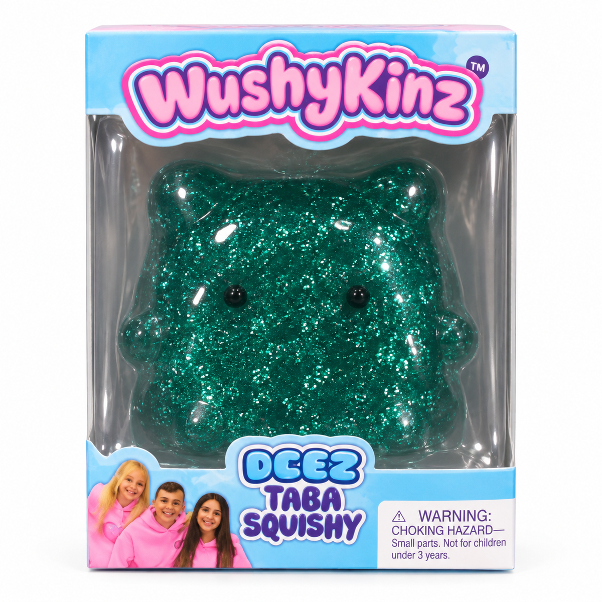 WushyKinz Deez Taba Glitter Squishy | Purple or Teal