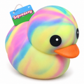 Squeezy Rainbow Duck Squishy | Pastel Duck Toy