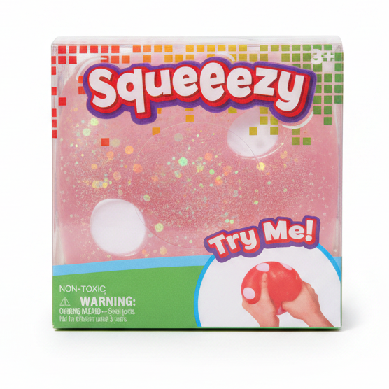 Squeezy Glitter Squishy Ball | Choose Your Color