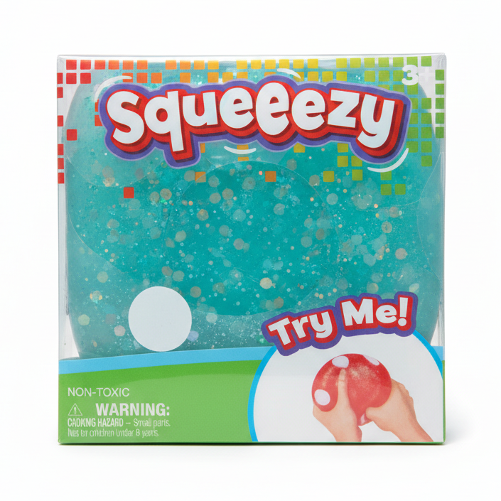 Squeezy Glitter Squishy Ball | Choose Your Color