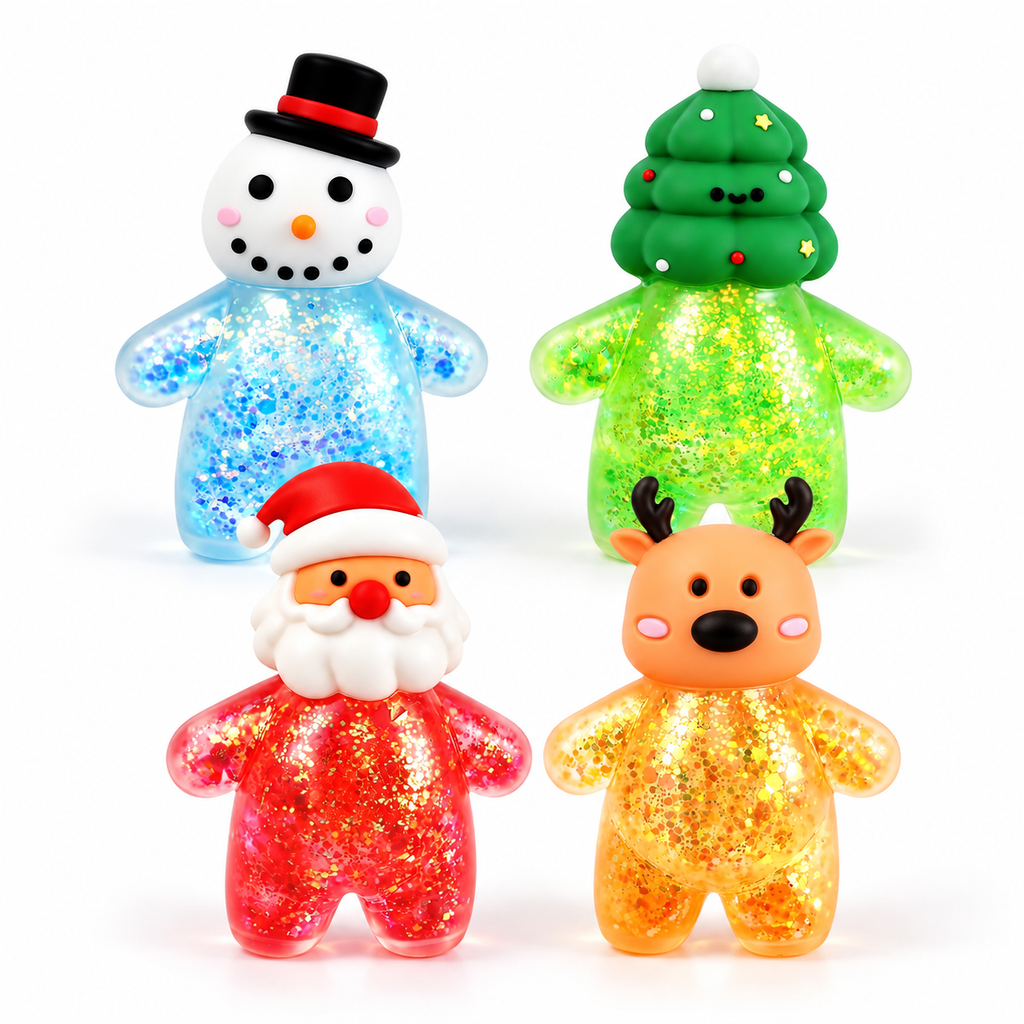 Christmas Glitter Squishy Toy – Choose Your Character