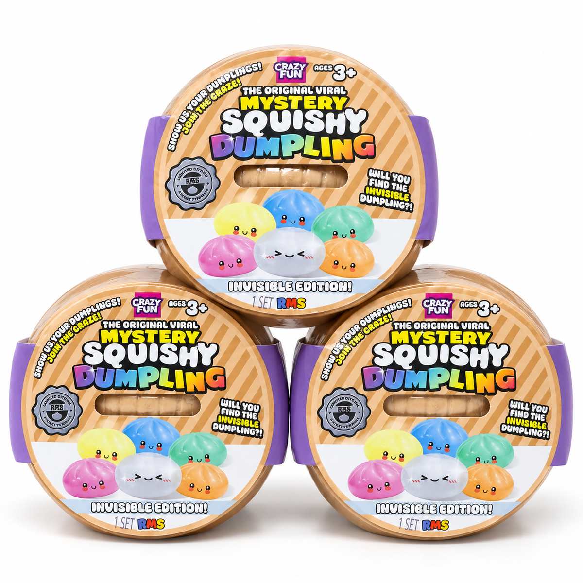 Mystery Squishy Dumpling – Invisible Edition | One Sealed Mystery Set