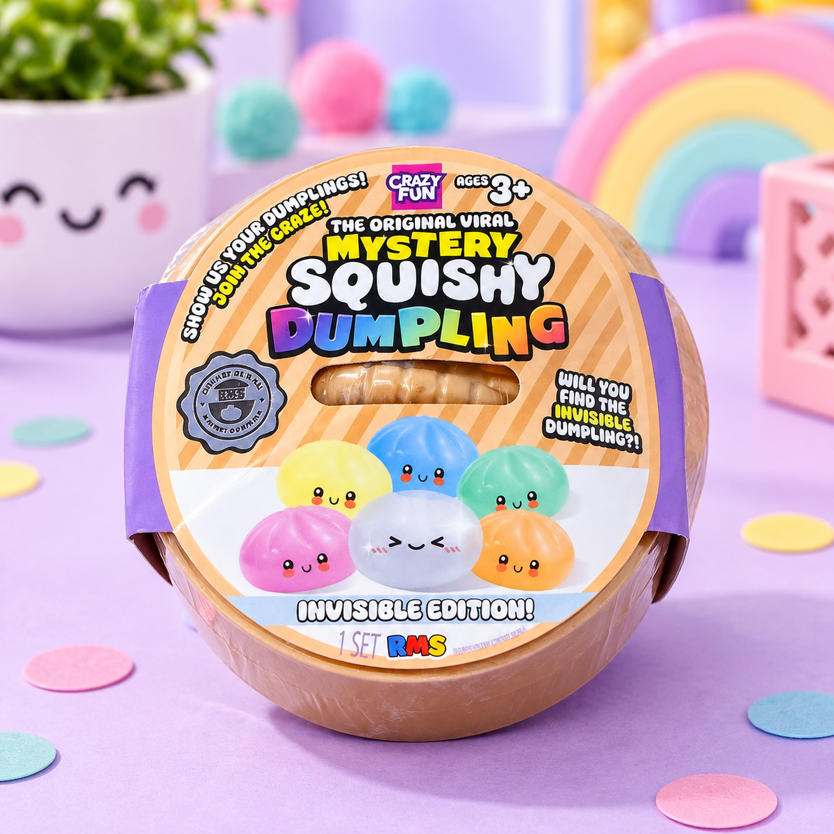 Mystery Squishy Dumpling – Invisible Edition | One Sealed Mystery Set