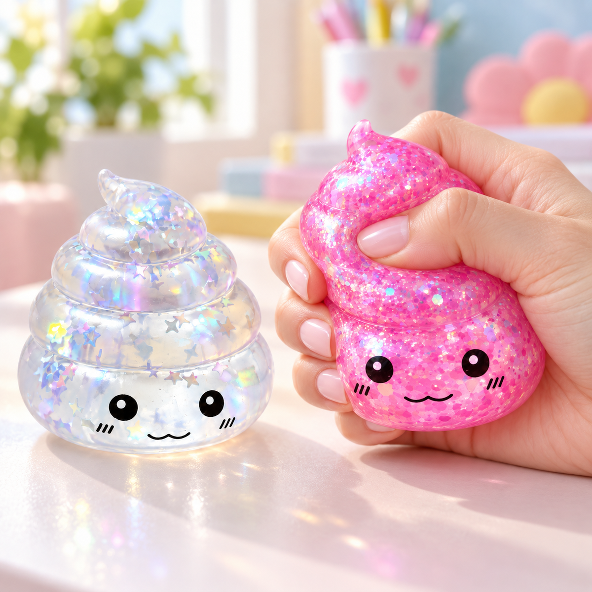 Glitter Swirl Kawaii Squishy