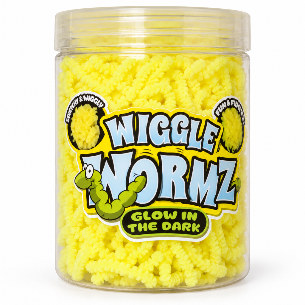 Wiggle Wormz Glow-in-the-Dark Sensory Fidget Toy – Choose Your Color