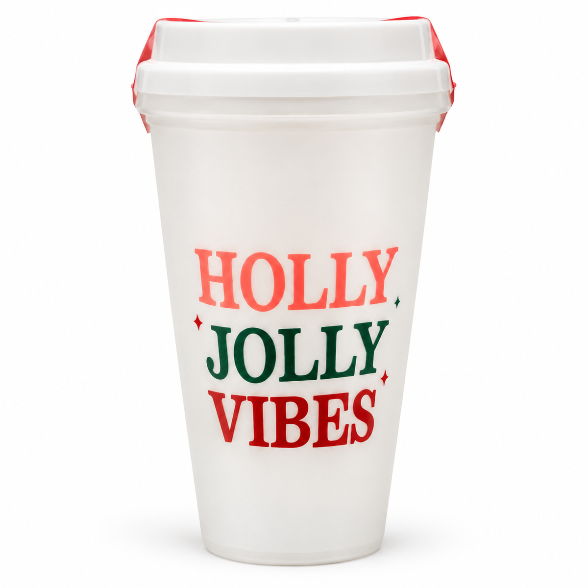 Holly Jolly Vibes 16 oz Holiday Coffee - 2 Cups with lids