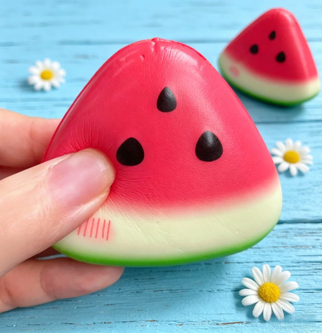 1/3/5pcs Squishy Watermelon Fidget Toy Anti-Stress Slow Rising Fruit Pinch Squeeze Stress Reliever Funny Pressure Reducer Prop
