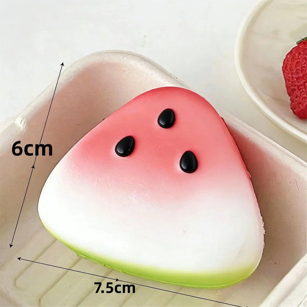 1/3/5pcs Squishy Watermelon Fidget Toy Anti-Stress Slow Rising Fruit Pinch Squeeze Stress Reliever Funny Pressure Reducer Prop