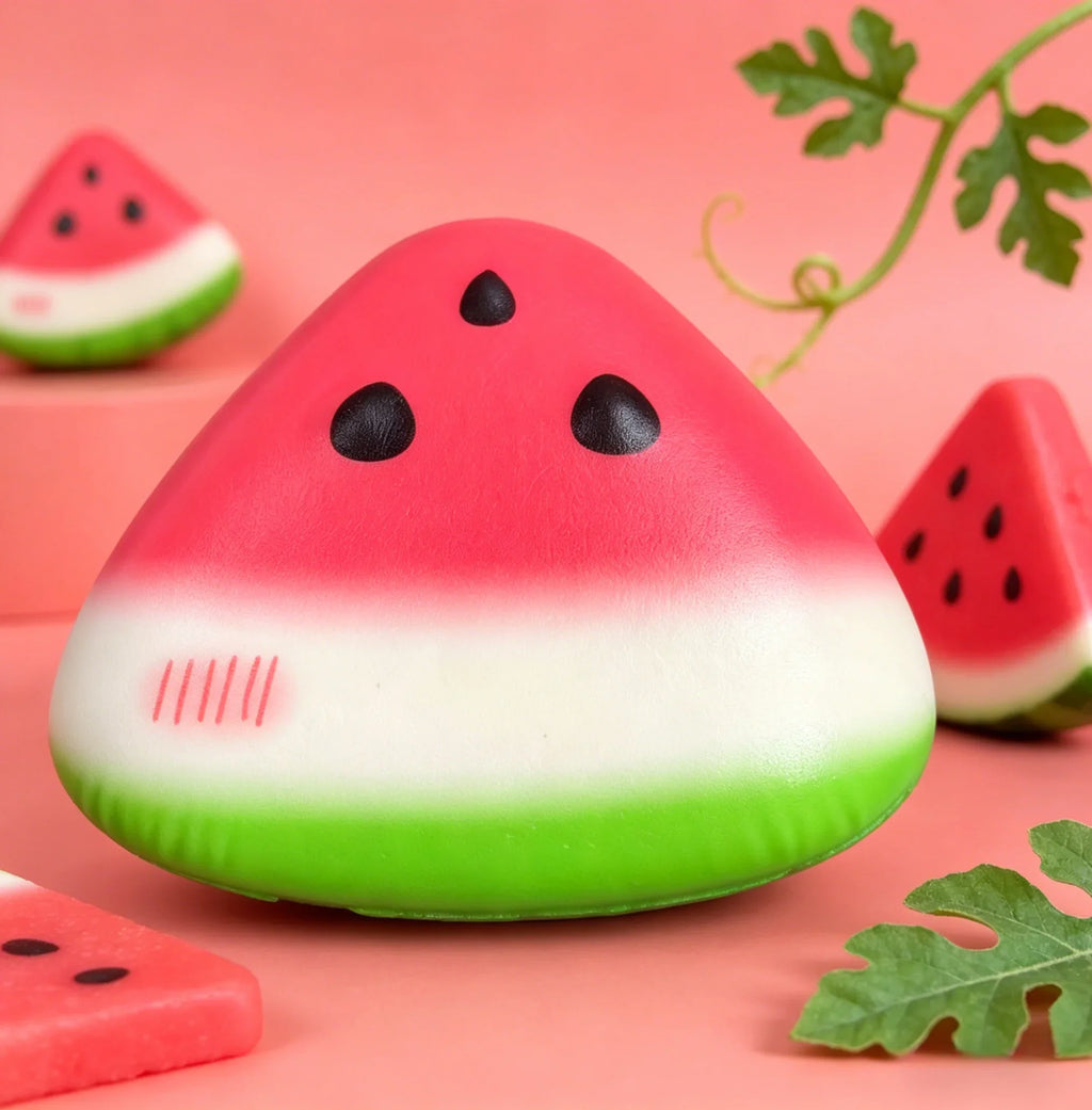 1/3/5pcs Squishy Watermelon Fidget Toy Anti-Stress Slow Rising Fruit Pinch Squeeze Stress Reliever Funny Pressure Reducer Prop