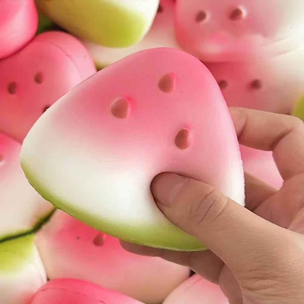 1/3/5pcs Squishy Watermelon Fidget Toy Anti-Stress Slow Rising Fruit Pinch Squeeze Stress Reliever Funny Pressure Reducer Prop